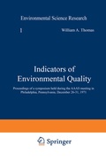 Cover: Indicators of Environmental Quality - Springer