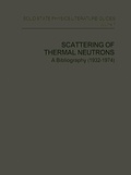 Cover: Scattering of Thermal Neutrons - Springer