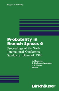 Abbildung von: Probability in Banach Spaces 6 - Birkhäuser