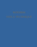 Cover: Modern Viola Technique - Springer