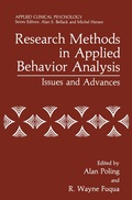 Cover: Research Methods in Applied Behavior Analysis - Springer