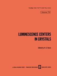 Abbildung von: Luminescence Centers in Crystals - Springer