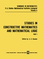 Cover: Studies in Constructive Mathematics and Mathematical Logic - Springer