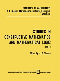 Enlarge image Cover: Studies in Constructive Mathematics and Mathematical Logic - Springer
