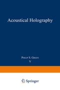 Cover: Acoustical Holography - Springer