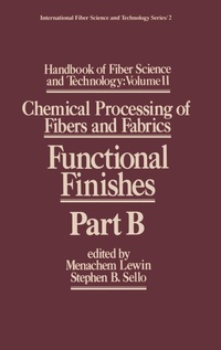 Enlarge image Cover: Handbook of Fiber Science and Technology Volume 2 - Routledge