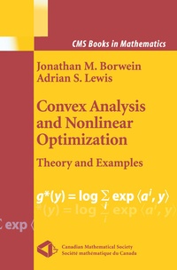 Enlarge image Cover: Convex Analysis and Nonlinear Optimization - Springer