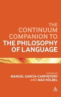 Cover: The Continuum Companion to the Philosophy of Language - Continuum Publishing Corporation