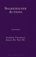 Cover: Shareholder Actions - Bloomsbury Professional