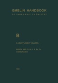 Cover: B Boron Compounds - Springer