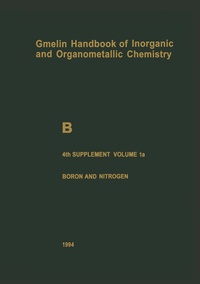 Enlarge image Cover: B Boron Compounds - Springer