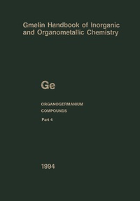 Enlarge image Cover: Ge Organogermanium Compounds - Springer