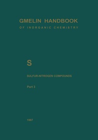 Enlarge image Cover: S Sulfur-Nitrogen Compounds - Springer