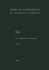 Enlarge image Cover: Cu Organocopper Compounds - Springer