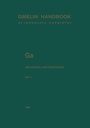 Cover: Ga Organogallium Compounds - Springer