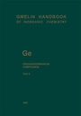 Cover: Ge Organogermanium Compounds - Springer