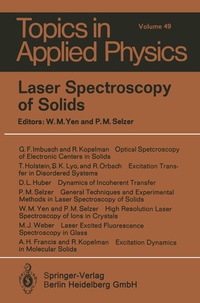 Abbildung von: Laser Spectroscopy of Solids - Springer