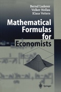 Cover: Mathematical Formulas for Economists - Springer