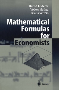 Enlarge image Cover: Mathematical Formulas for Economists - Springer