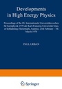 Cover: Developments in High Energy Physics - Springer