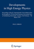 Cover: Developments in High Energy Physics - Springer