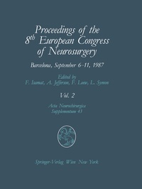 Bild: Proceedings of the 8th European Congress of Neurosurgery, Barcelona, September 6-11, 1987 - Springer