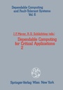 Cover: Dependable Computing for Critical Applications 2 - Springer