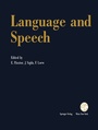 Cover: Language and Speech - Springer