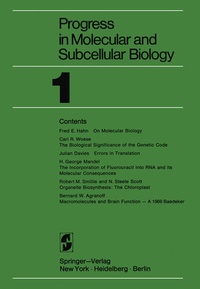 Enlarge image Cover: Progress in Molecular and Subcellular Biology - Springer