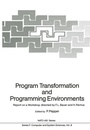 Cover: Program Transformation and Programming Environments - Springer