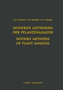 Cover: Modern Methods of Plant Analysis / Moderne Methoden der Pflanzenanalyse - Springer