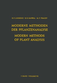 Enlarge image Cover: Modern Methods of Plant Analysis / Moderne Methoden der Pflanzenanalyse - Springer