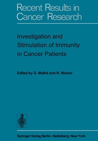 Enlarge image Cover: Investigation and Stimulation of Immunity in Cancer Patients - Springer