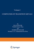 Cover: Compounds of Transition Metals - Springer