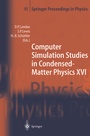 Cover: Computer Simulation Studies in Condensed-Matter Physics XVI - Springer