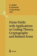 Bild: Finite Fields with Applications to Coding Theory, Cryptography and Related Areas - Springer