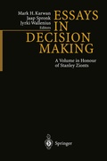 Cover: Essays In Decision Making - Springer