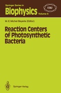 Cover: Reaction Centers of Photosynthetic Bacteria - Springer
