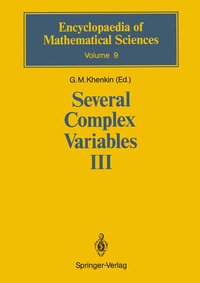 Enlarge image Cover: Several Complex Variables III - Springer