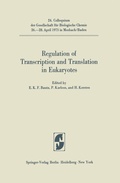 Cover: Regulation of Transcription and Translation in Eukaryotes - Springer