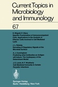 Cover: Current Topics in Microbiology and Immunology / Ergebnisse der Microbiologie und Immunit&auml;tsforschung - Springer