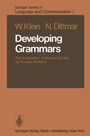 Cover: Developing Grammars - Springer