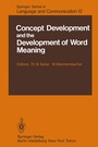 Cover: Concept Development and the Development of Word Meaning - Springer