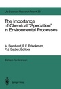 Cover: The Importance of Chemical "Speciation" in Environmental Processes - Springer