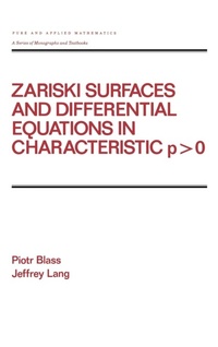 Abbildung von: Zariski Surfaces and Differential Equations in Characteristic P < O - CRC Press