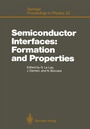 Cover: Semiconductor Interfaces: Formation and Properties - Springer