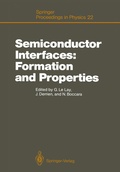 Cover: Semiconductor Interfaces: Formation and Properties - Springer