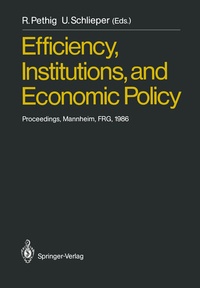 Enlarge image Cover: Efficiency, Institutions, and Economic Policy - Springer