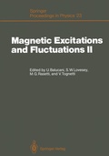 Cover: Magnetic Excitations and Fluctuations II - Springer