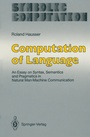 Cover: Computation of Language - Springer